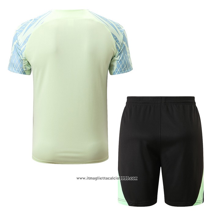 Tuta da Track Brasile Manica Corta 2022 2023 Verde - Pantalon Corto